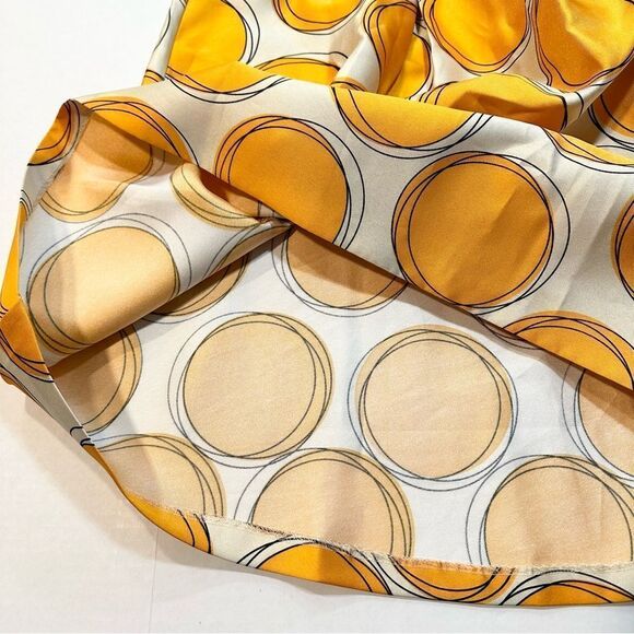 Lane Bryant A-Line Skirt Goldenrod Circle Mod Print Size 14 - Picture 4 of 10